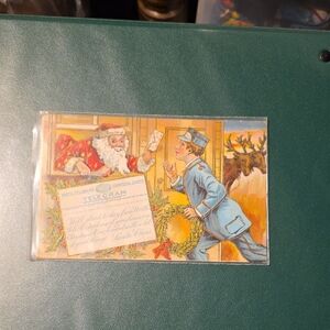VINTAGE  B.P. COMPANY CHRISTMAS  TELEGRAM MESSAGE POSTCARD 1908
